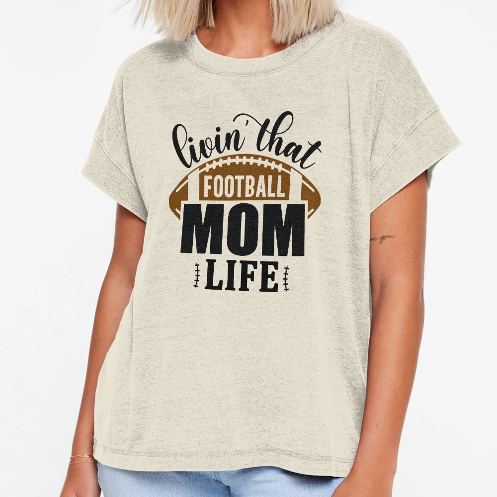 Living That Football Mom Life Football T-Shirt - Trendy Graphic Men Women - T-Shirt, Sweatshirt, Hoodie
