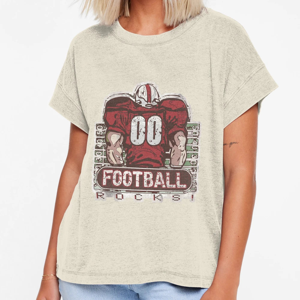 00 Football Rocks Red Team T-Shirt - Unique Graphic for Adults - T-Shirt, Sweatshirt, Hoodie