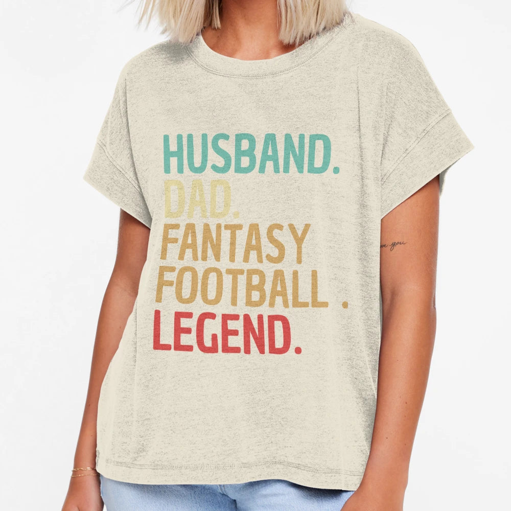 Husband Dad Fantasy Football Legend T-Shirt - Aesthetic Graphic for Adults - T-Shirt, Sweatshirt, Hoodie