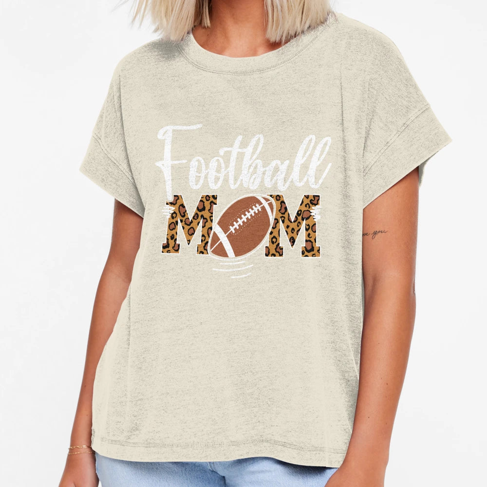 Football Mom Leopard Football Love T-Shirt - Novelty Apparel Men Women - T-Shirt, Sweatshirt, Hoodie