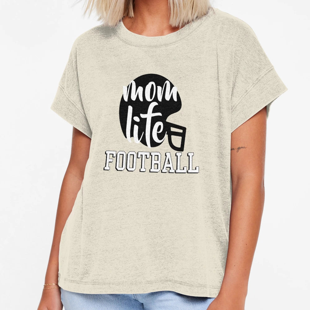 Mom Life Football T-Shirt - Casual Everyday Wear for Adults - T-Shirt, Sweatshirt, Hoodie