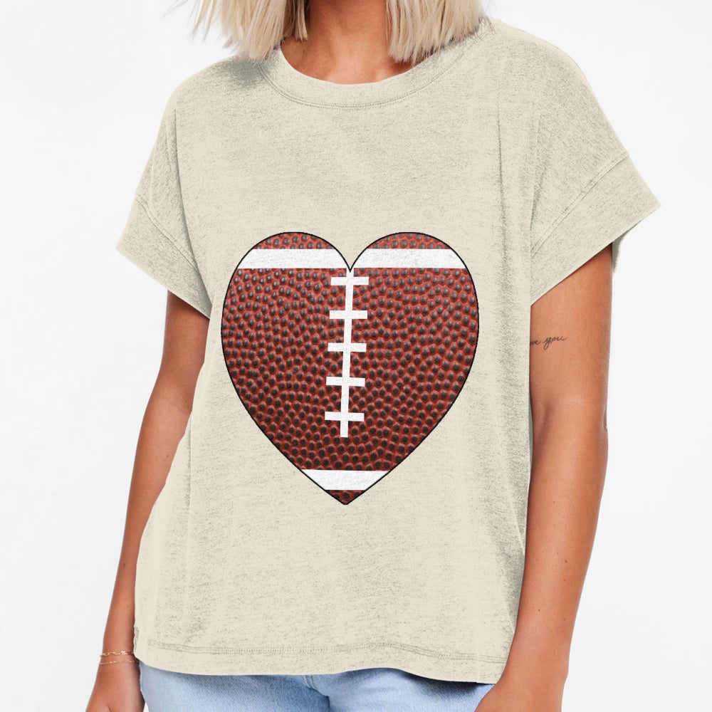 Football Heart T-Shirt - Novelty Apparel Men Women - T-Shirt, Sweatshirt, Hoodie