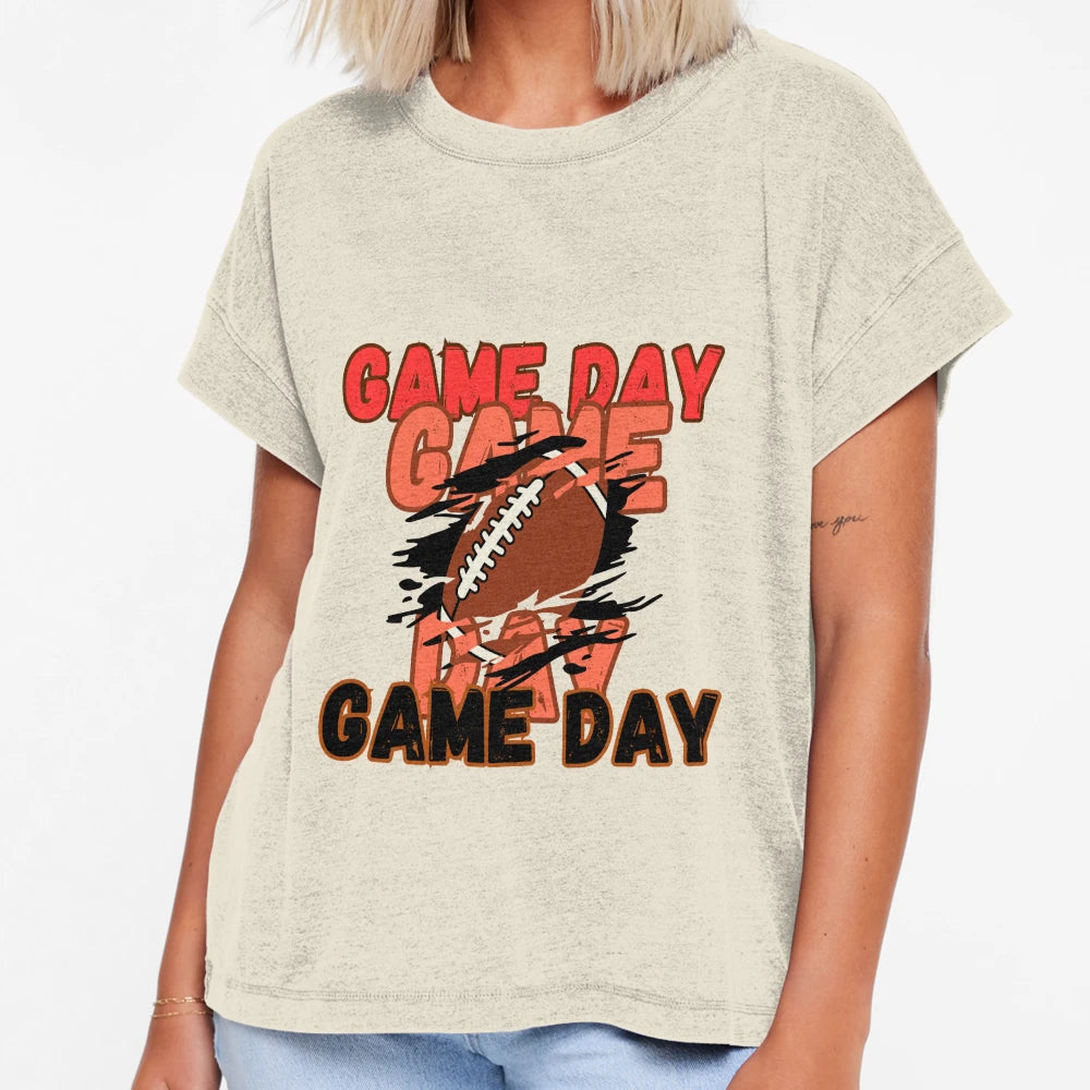 Game Day Bold Football Sports Fans T-Shirt - Graphic Print Men Women - T-Shirt, Sweatshirt, Hoodie
