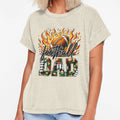 Flames And Camo Football Dad T-Shirt - Custom Art Print Unisex - T-Shirt, Sweatshirt, Hoodie