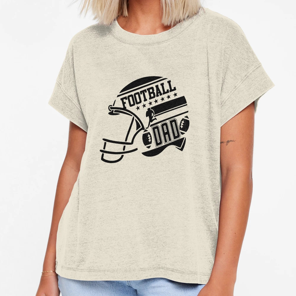 Football Dad Black T-Shirt - Casual Everyday Wear Men Women - T-Shirt, Sweatshirt, Hoodie