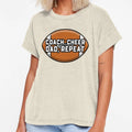 Coach Cheer Dad Repeat T-Shirt - Custom Art Print for Adults - T-Shirt, Sweatshirt, Hoodie