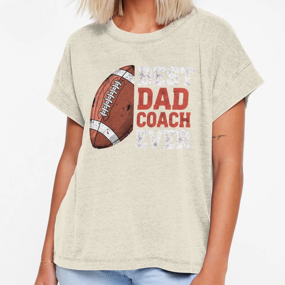 Best Dad Coach Ever Football T-Shirt - Unique Graphic Unisex - T-Shirt, Sweatshirt, Hoodie