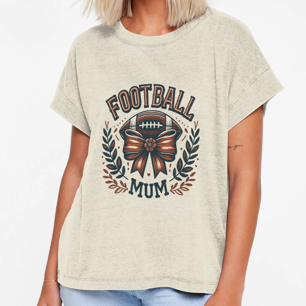 Football Mom Flowers T-Shirt - Aesthetic Graphic for Adults - T-Shirt, Sweatshirt, Hoodie