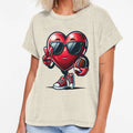 Heart American Football Valentines T-Shirt - Minimalist Print for Adults - T-Shirt, Sweatshirt, Hoodie
