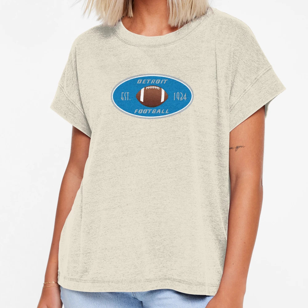 Detroit Football T-Shirt - Graphic Print Unisex - T-Shirt, Sweatshirt, Hoodie