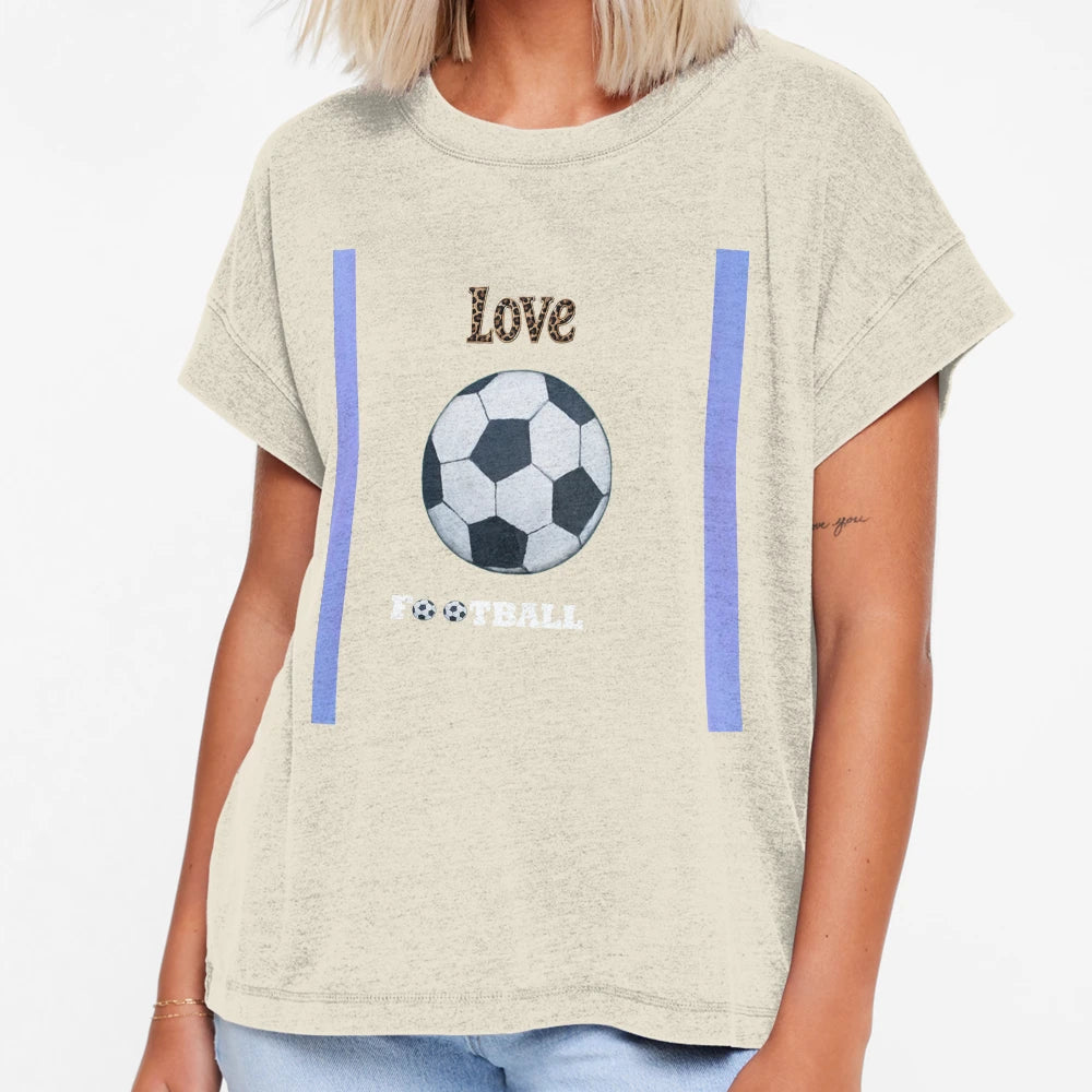 Love Football T-Shirt - Minimalist Print for Adults - T-Shirt, Sweatshirt, Hoodie