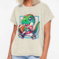 Anime Tyrannosaurus Rex Playing T-Shirt - Unique Graphic for Adults - T-Shirt, Sweatshirt, Hoodie