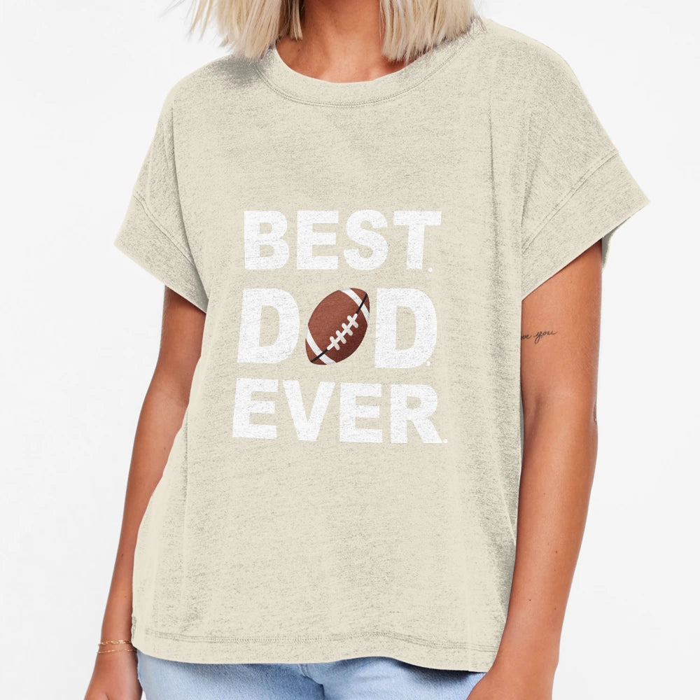 Best Dad Ever Football T-Shirt - Aesthetic Graphic Men Women - T-Shirt, Sweatshirt, Hoodie