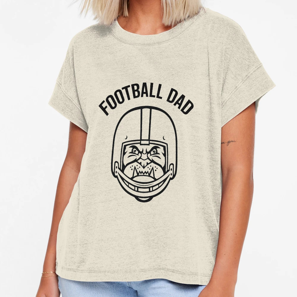 Bulldog American Football Dad Helmet T-Shirt - Minimalist Print for Adults - T-Shirt, Sweatshirt, Hoodie