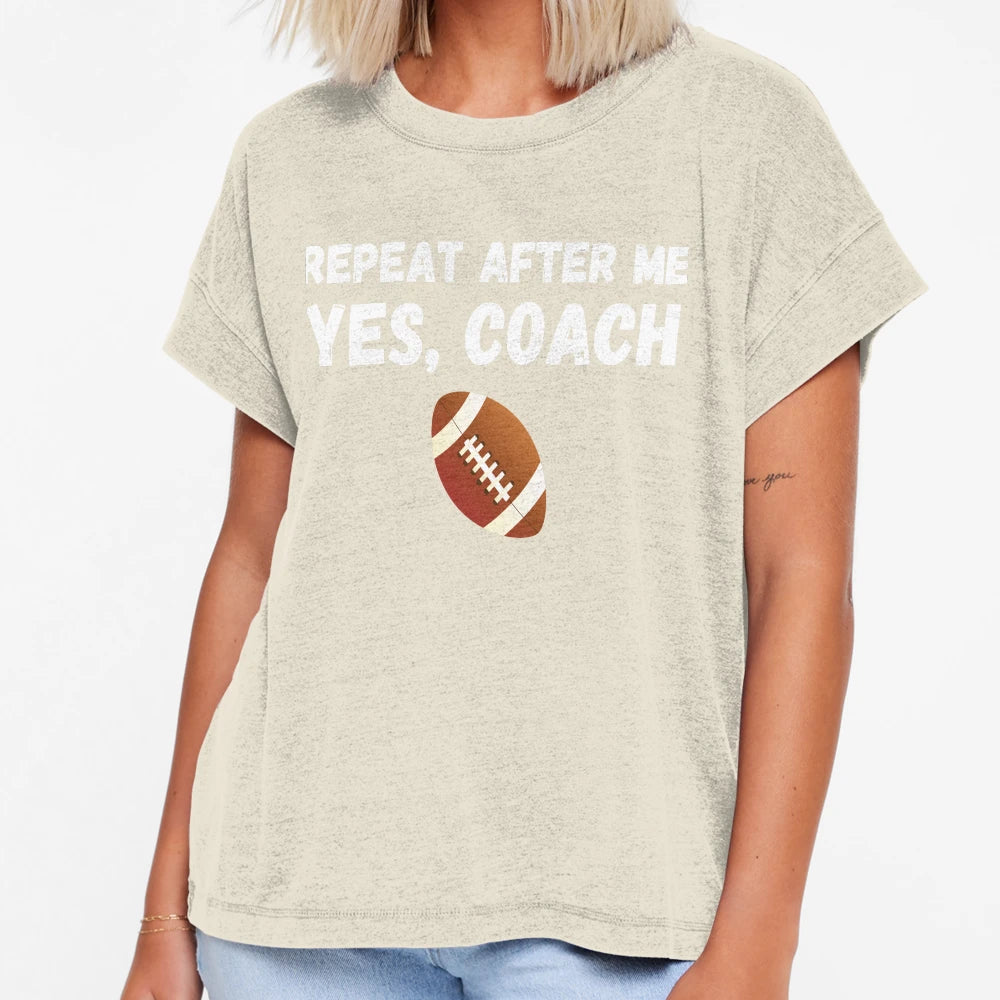 Funny Football Player Coach Gift Repeat T-Shirt - Minimalist Print Unisex - T-Shirt, Sweatshirt, Hoodie