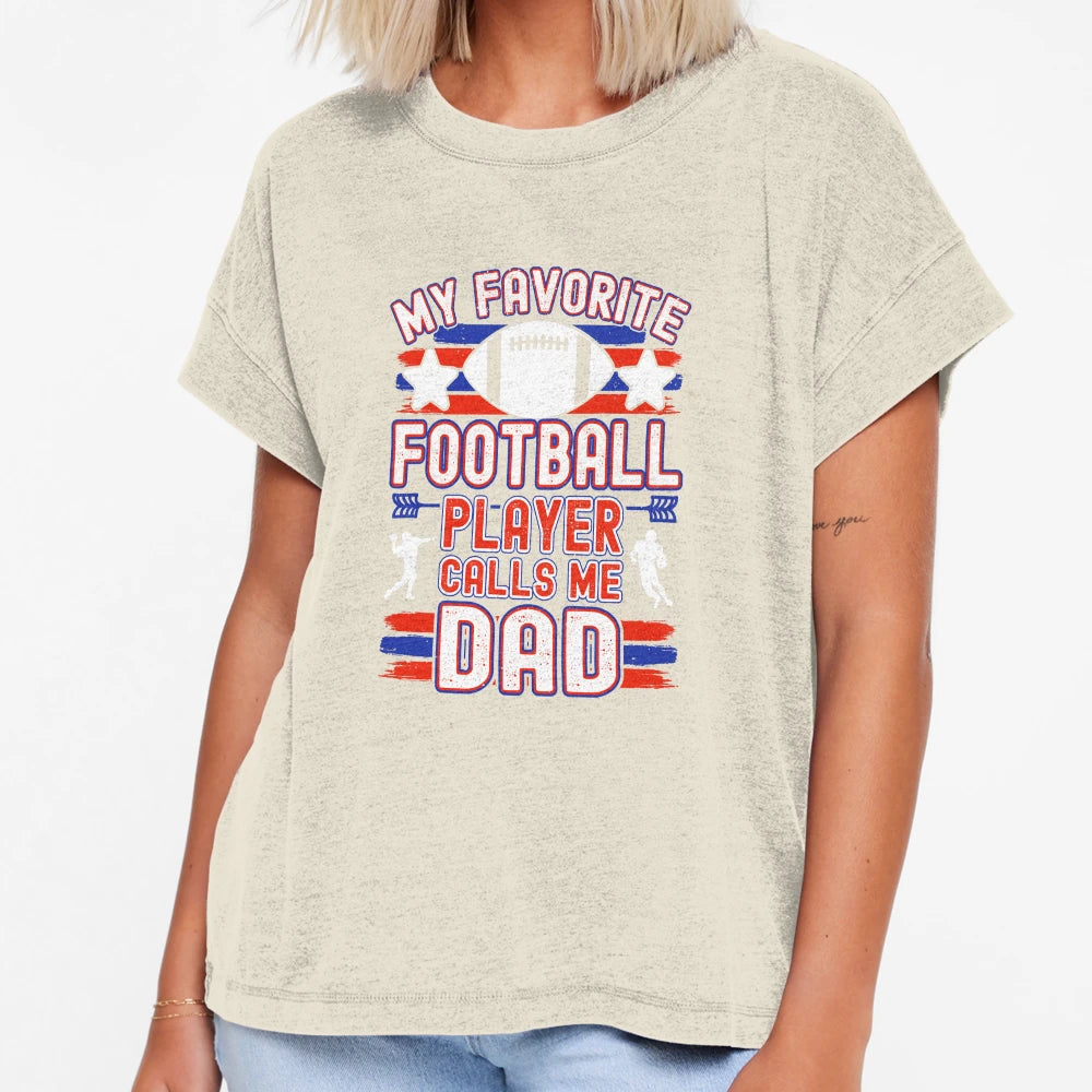 Football Dad My Favorite Football T-Shirt - Aesthetic Graphic Unisex - T-Shirt, Sweatshirt, Hoodie