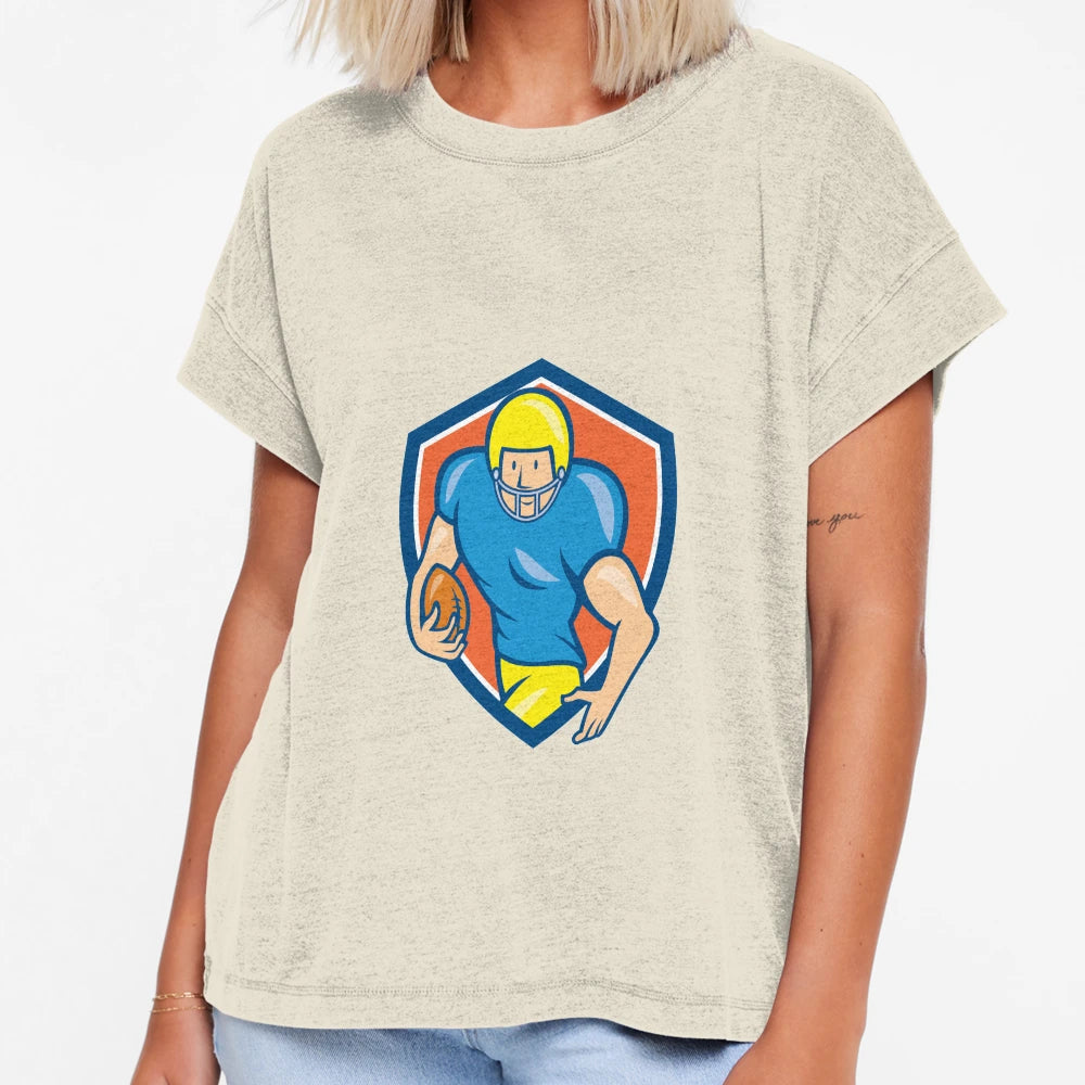 American Football Running Back Shield T-Shirt - Graphic Print Unisex - T-Shirt, Sweatshirt, Hoodie
