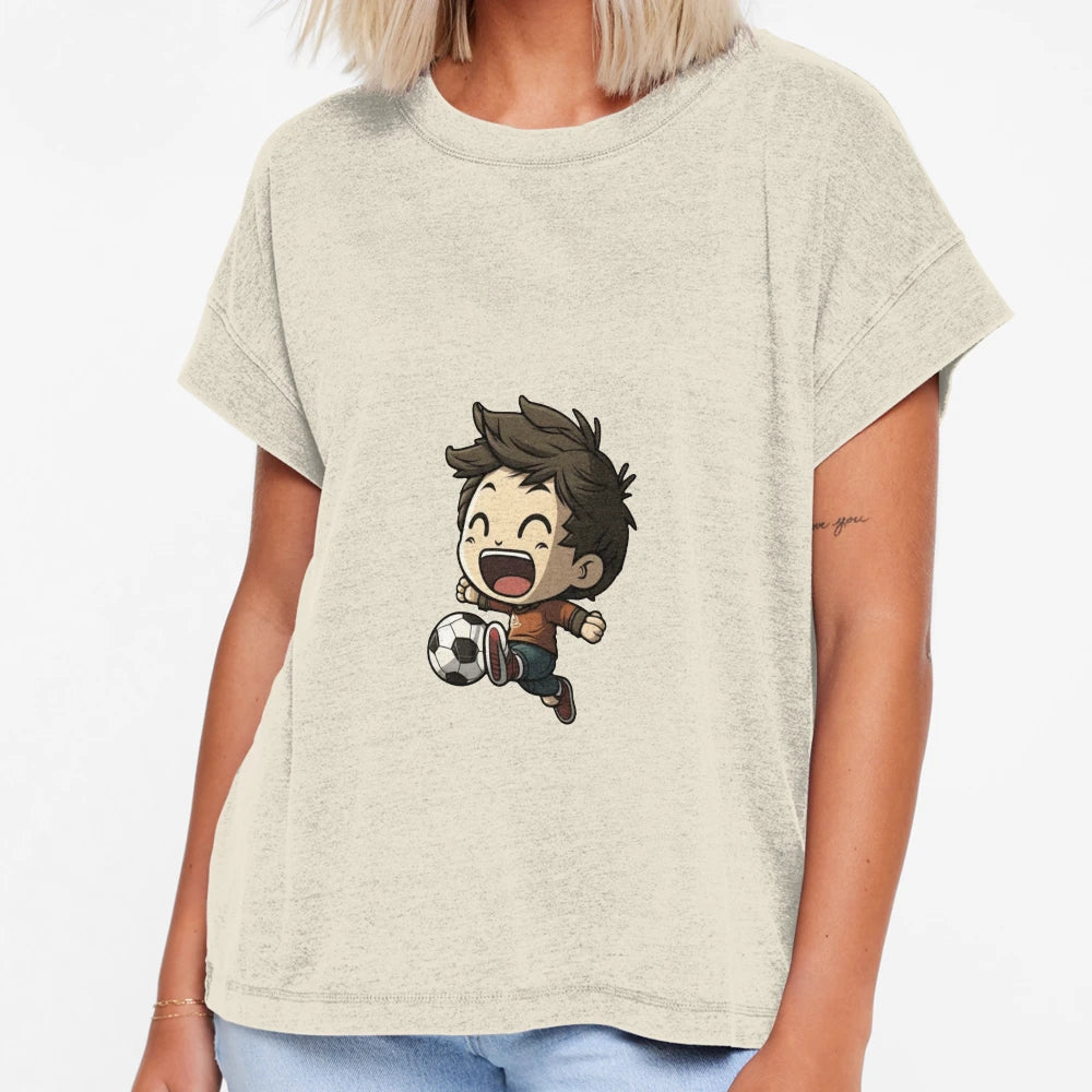 Youngster Playing Football T-Shirt - Minimalist Print Men Women - T-Shirt, Sweatshirt, Hoodie