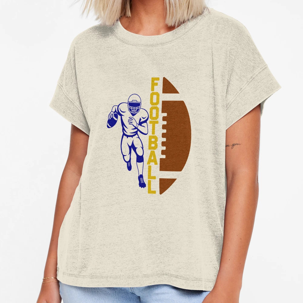 Running Football Player Football And Text T-Shirt - Novelty Apparel Unisex - T-Shirt, Sweatshirt, Hoodie