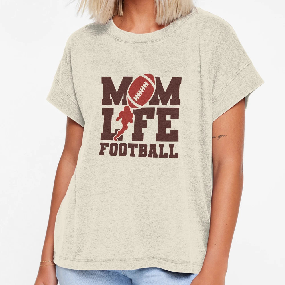 Mom Life Football T-Shirt - Custom Art Print Unisex - T-Shirt, Sweatshirt, Hoodie