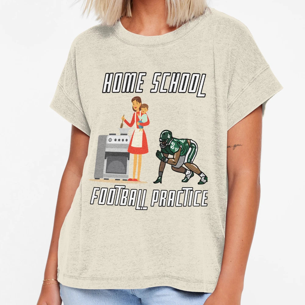 Home School Football Practice T-Shirt - Graphic Print Unisex - T-Shirt, Sweatshirt, Hoodie