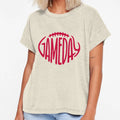 Gameday Crimson Red Football T-Shirt - Aesthetic Graphic for Adults - T-Shirt, Sweatshirt, Hoodie