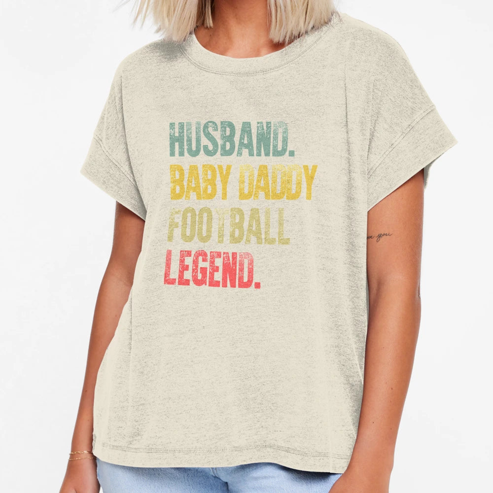 Funny Husband Daddy Football Legend T-Shirt - Aesthetic Graphic for Adults - T-Shirt, Sweatshirt, Hoodie