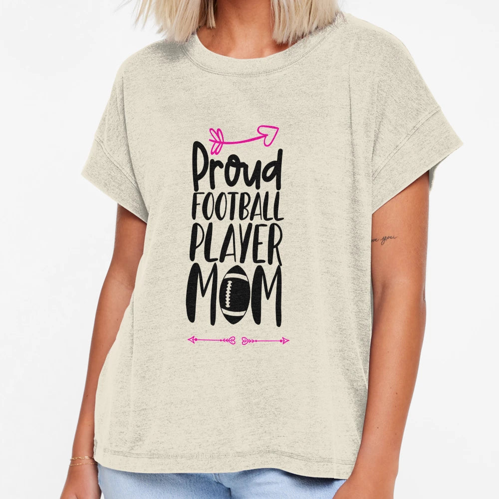 Proud Football Player Mom T-Shirt - Custom Art Print Unisex - T-Shirt, Sweatshirt, Hoodie