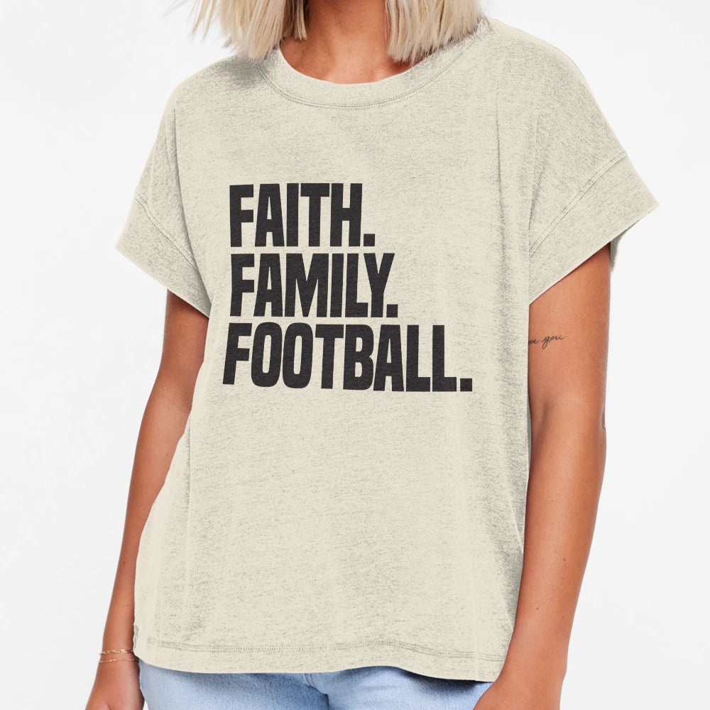 Faith Family Football T-Shirt - Custom Art Print Unisex - T-Shirt, Sweatshirt, Hoodie