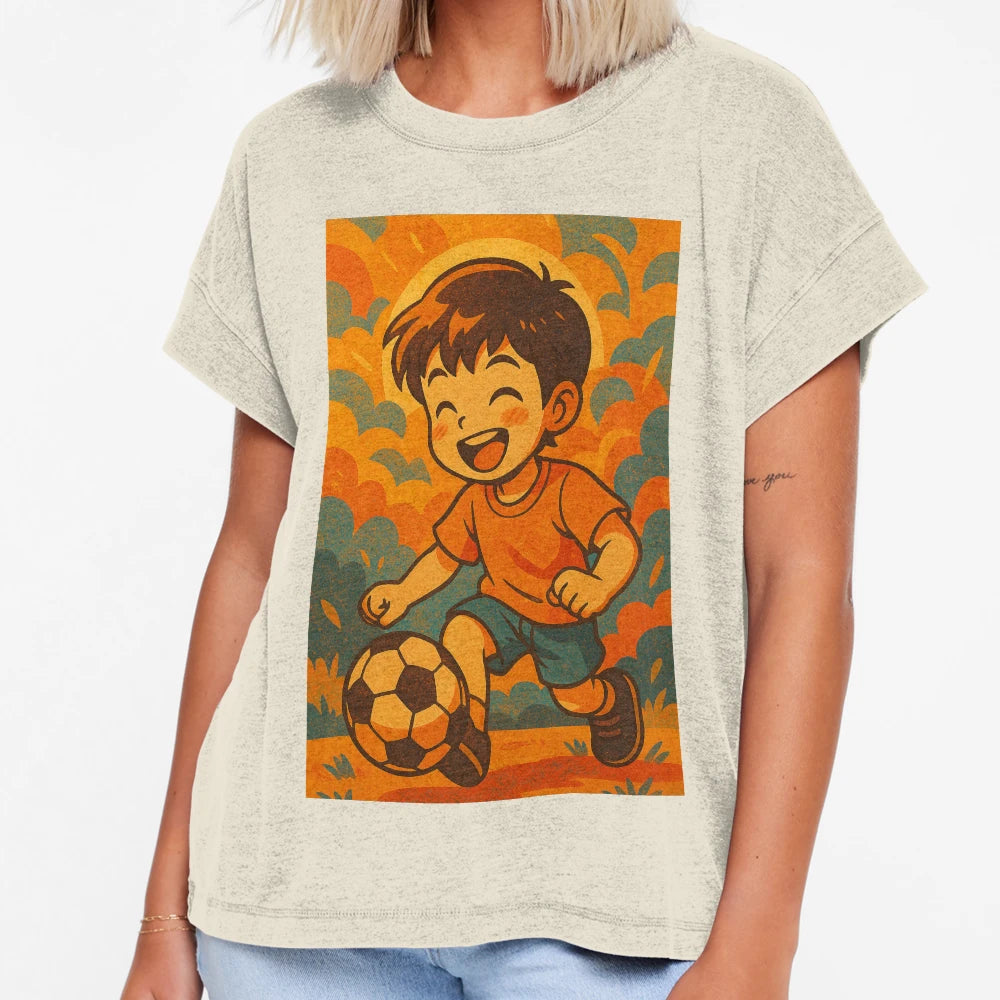 Child Soccer Sun Joy T-Shirt - Graphic Print for Adults - T-Shirt, Sweatshirt, Hoodie