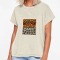 Football Game Day Fire Leopard Pattern T-Shirt - Graphic Print Men Women - T-Shirt, Sweatshirt, Hoodie