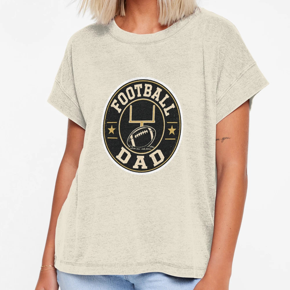 Football Dad Badge T-Shirt - Novelty Apparel for Adults - T-Shirt, Sweatshirt, Hoodie