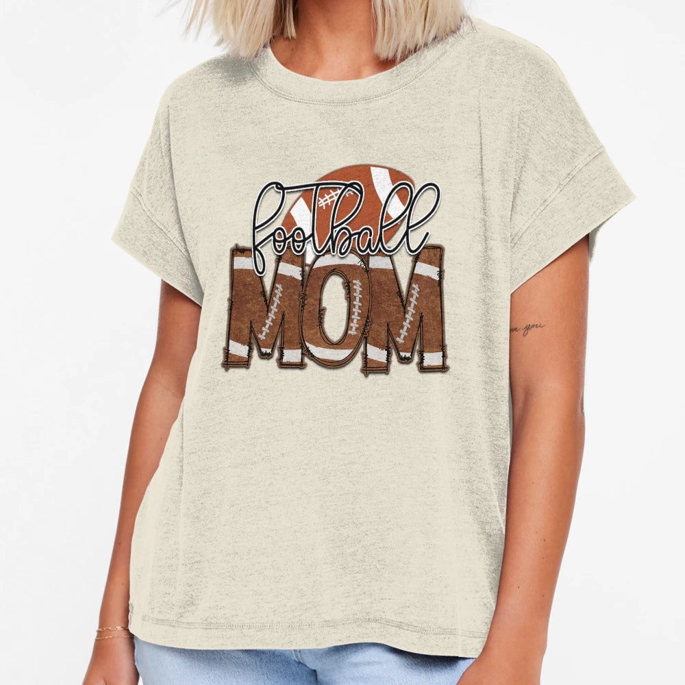 American Football Mom Leopard T-Shirt - Aesthetic Graphic Men Women - T-Shirt, Sweatshirt, Hoodie