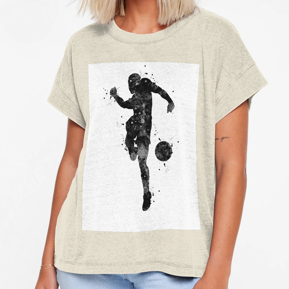 Soccer Player Black And White T-Shirt - Custom Art Print Unisex - T-Shirt, Sweatshirt, Hoodie