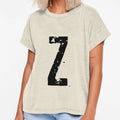 Worn Letter Z T-Shirt - Aesthetic Graphic for Adults - T-Shirt, Sweatshirt, Hoodie