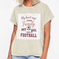 Heart Says Family Soul Says Football T-Shirt - Casual Everyday Wear Unisex - T-Shirt, Sweatshirt, Hoodie