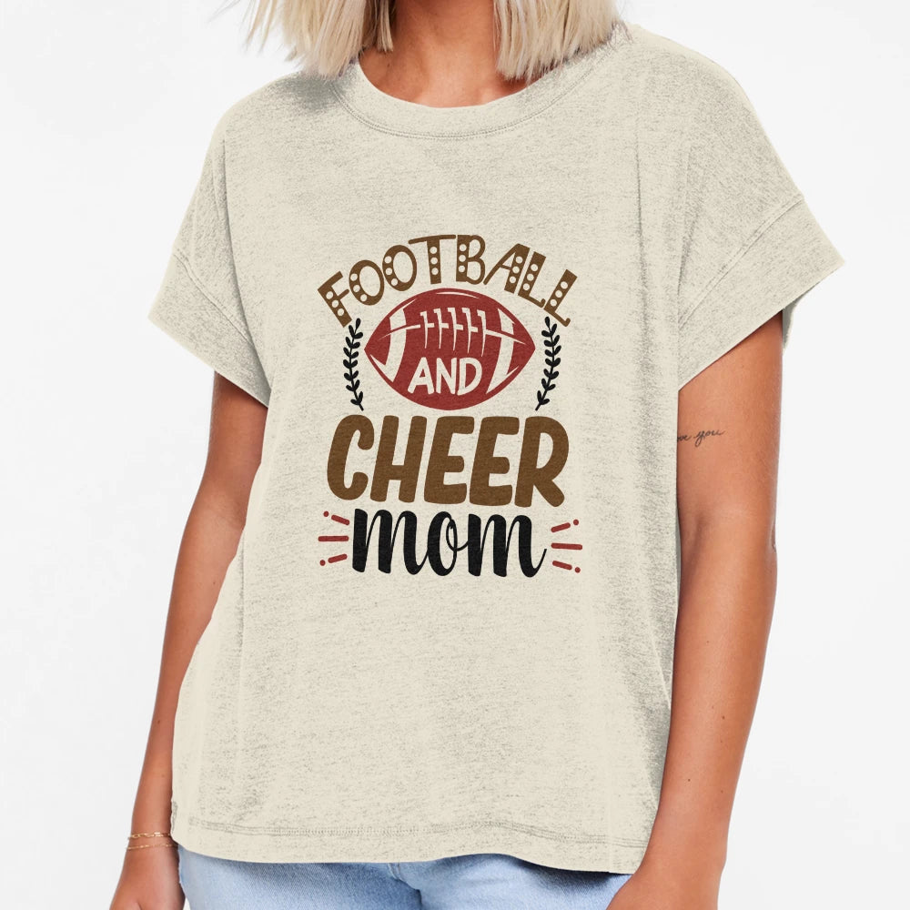 Football And Cheer Mom Home D Cor T-Shirt - Fun Novelty Design for Adults - T-Shirt, Sweatshirt, Hoodie