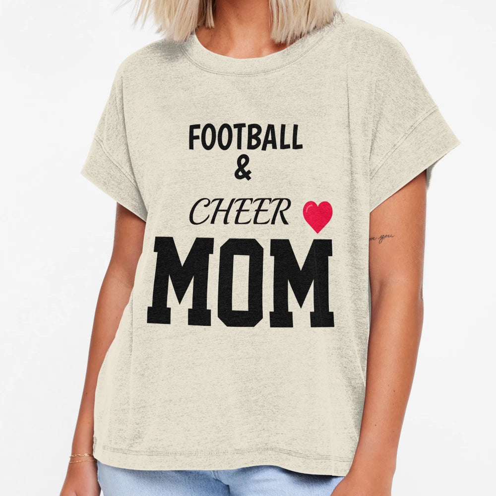 Football Cheer Mom T-Shirt - Casual Everyday Wear Unisex - T-Shirt, Sweatshirt, Hoodie