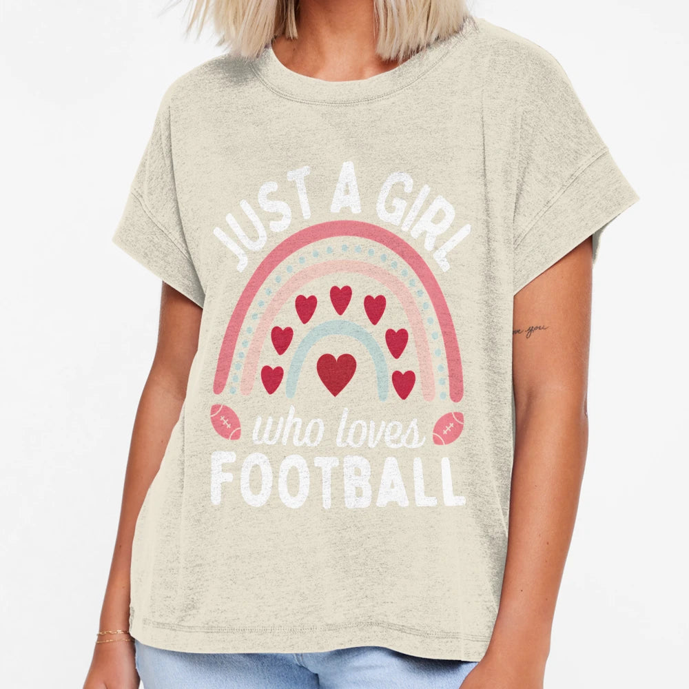 Just Who Loves Football T-Shirt - Streetwear Style Men Women - T-Shirt, Sweatshirt, Hoodie