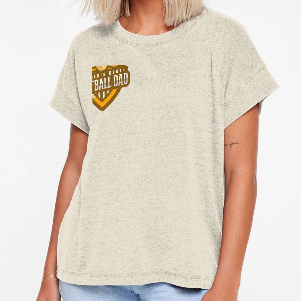 Worlds Best Football Dad T-Shirt - Minimalist Print Unisex - T-Shirt, Sweatshirt, Hoodie