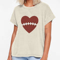 Love American Football Heart Sports T-Shirt - Minimalist Print for Adults - T-Shirt, Sweatshirt, Hoodie