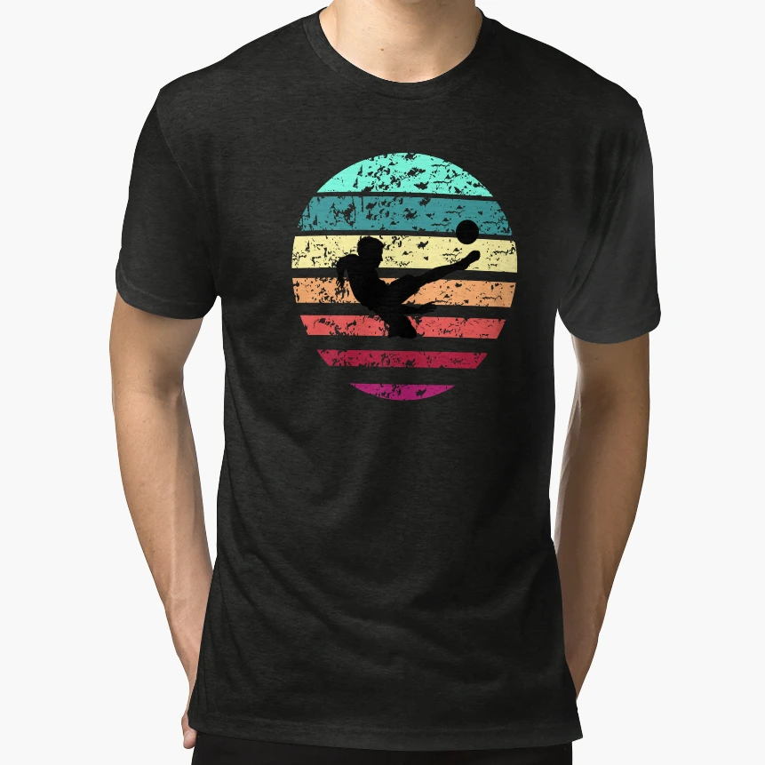 Soccer Flying Kick Summer Football T-Shirt - Fun Novelty Design for Adults - T-Shirt, Sweatshirt, Hoodie