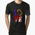 Love Football American Football T-Shirt - Casual Everyday Wear Men Women - T-Shirt, Sweatshirt, Hoodie
