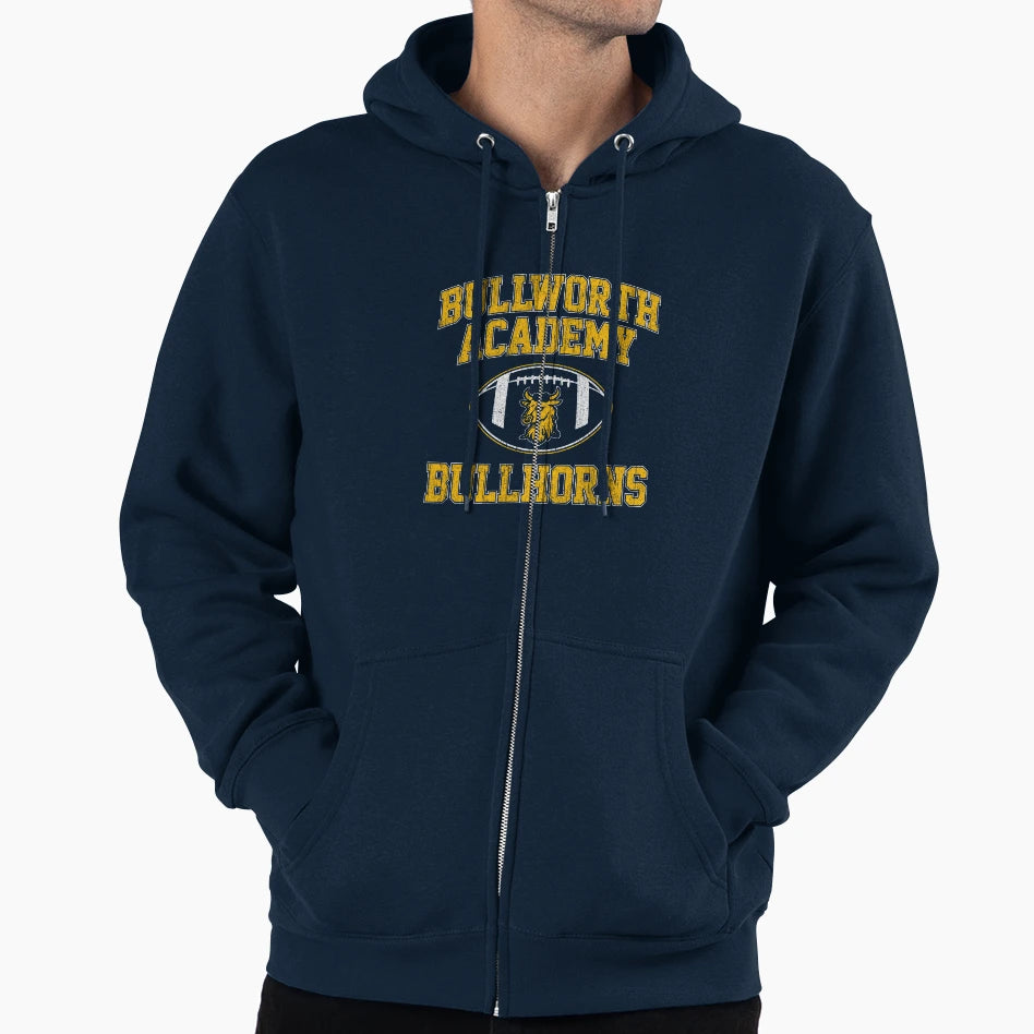 Bullworth Academy Bullhorns Football Hoodie - Minimalist Print for Adults - T-Shirt, Sweatshirt, Hoodie