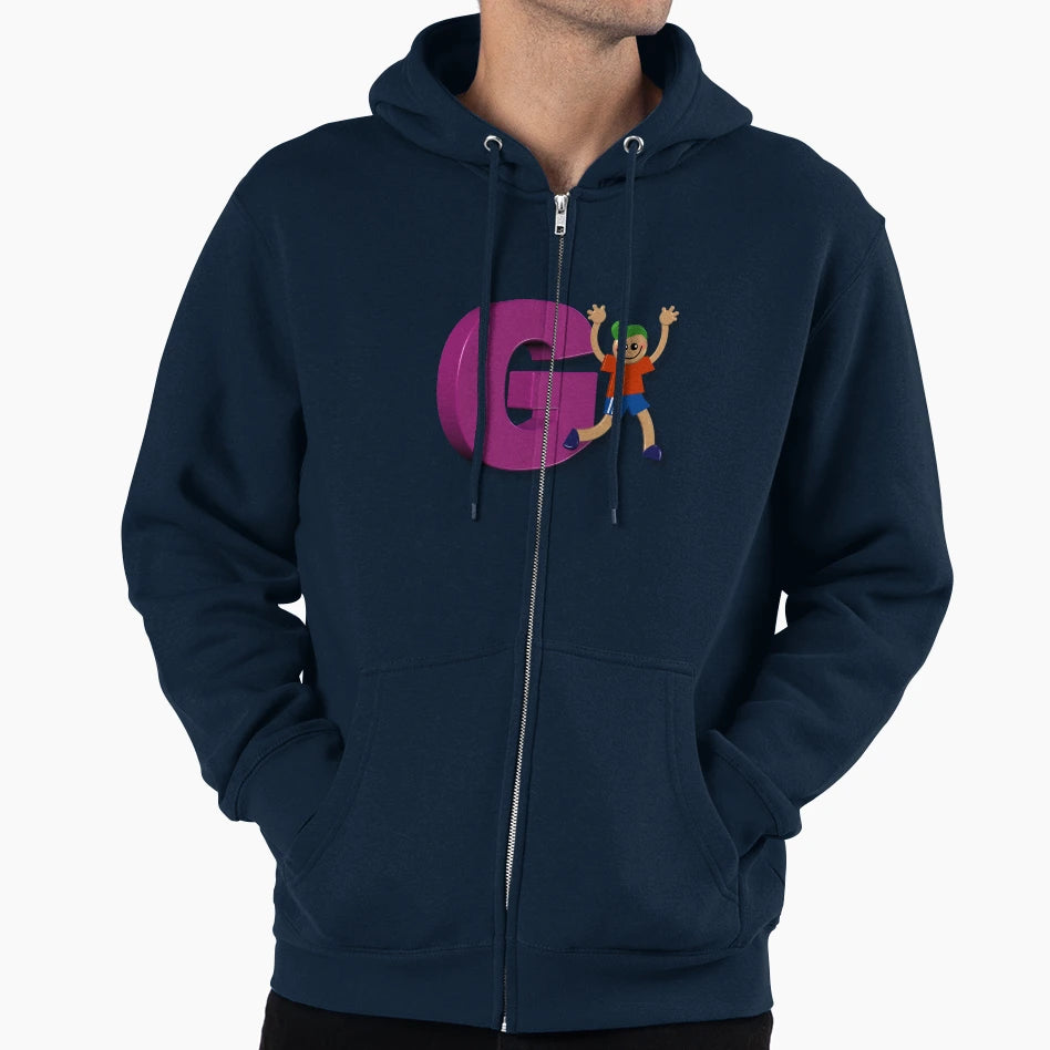 Letter Initial G Child Personalised Alphabet Hoodie - Unique Graphic Unisex - T-Shirt, Sweatshirt, Hoodie