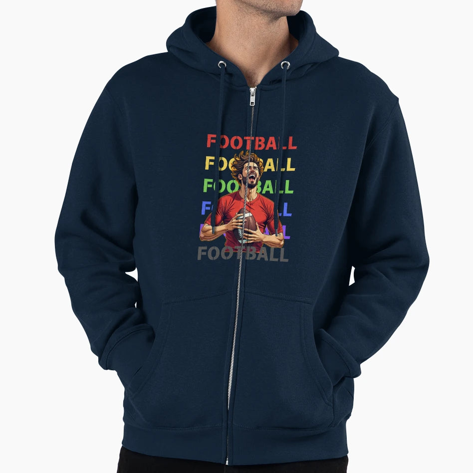 Football Fanatic Hoodie - Trendy Graphic Men Women - T-Shirt, Sweatshirt, Hoodie