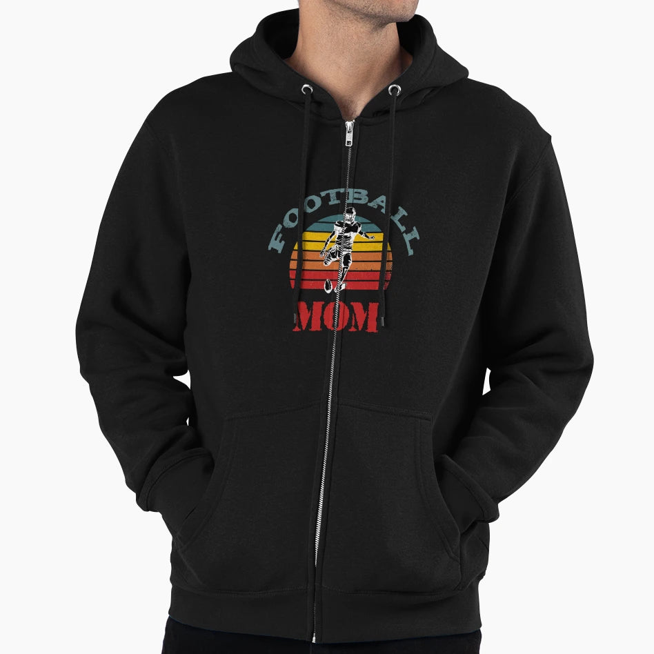 Football Mom Guift Funny Football Lover Hoodie - Aesthetic Graphic Unisex - T-Shirt, Sweatshirt, Hoodie