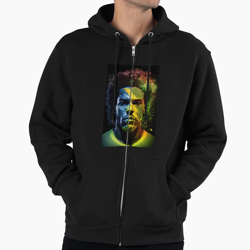 Brazil Player 2 Hoodie - Aesthetic Graphic Men Women - T-Shirt, Sweatshirt, Hoodie