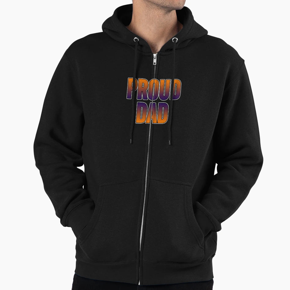 Proud Dad Daddy Papa Grandfather Hoodie - Custom Art Print for Adults - T-Shirt, Sweatshirt, Hoodie