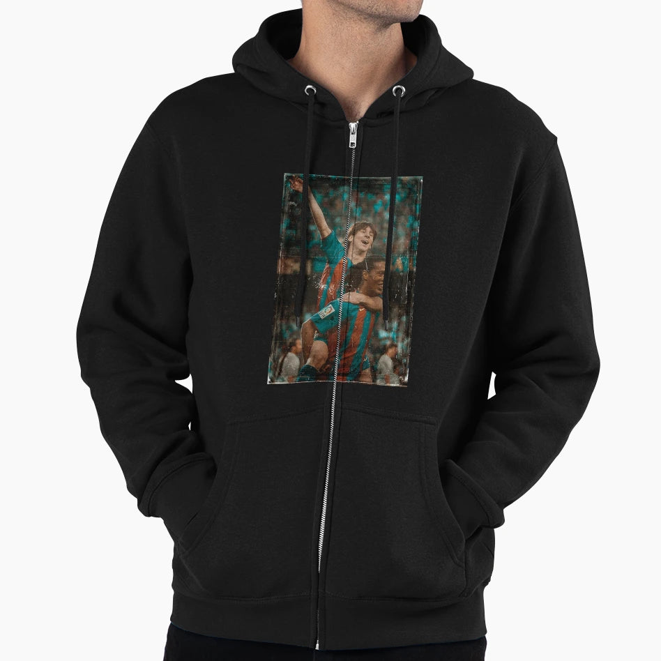 Messi And Ronaldinho Hoodie - Aesthetic Graphic Men Women - T-Shirt, Sweatshirt, Hoodie